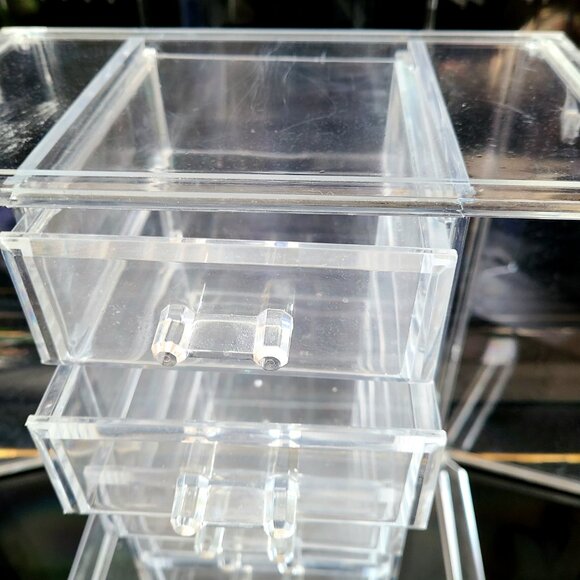 Large acrylic jewelry organizer with 6 drawers and necklaces holders. - Picture 5 of 6